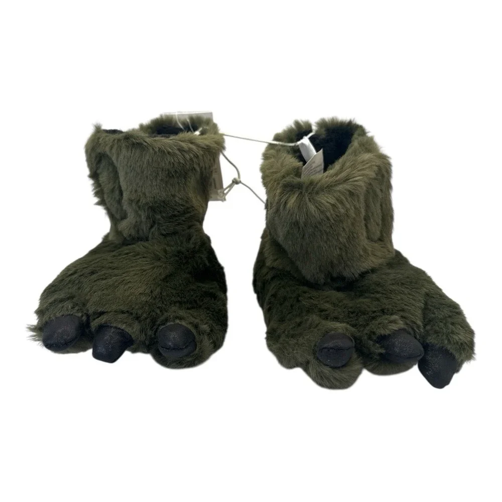 Cat & Jack Toddler Ferdinand‎ Dinosaur Claw Slippers Olive Green, Size S (5/6)